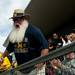 Michigan fan and Wisconsin resident Jack Fitzpatrick, father of pitcher Alice, cheers on the team in the game against Louisiana-Lafayette on Saturday, May 25. Daniel Brenner I AnnArbor.com